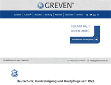 Tablet Screenshot of peter-greven-hautschutz.de